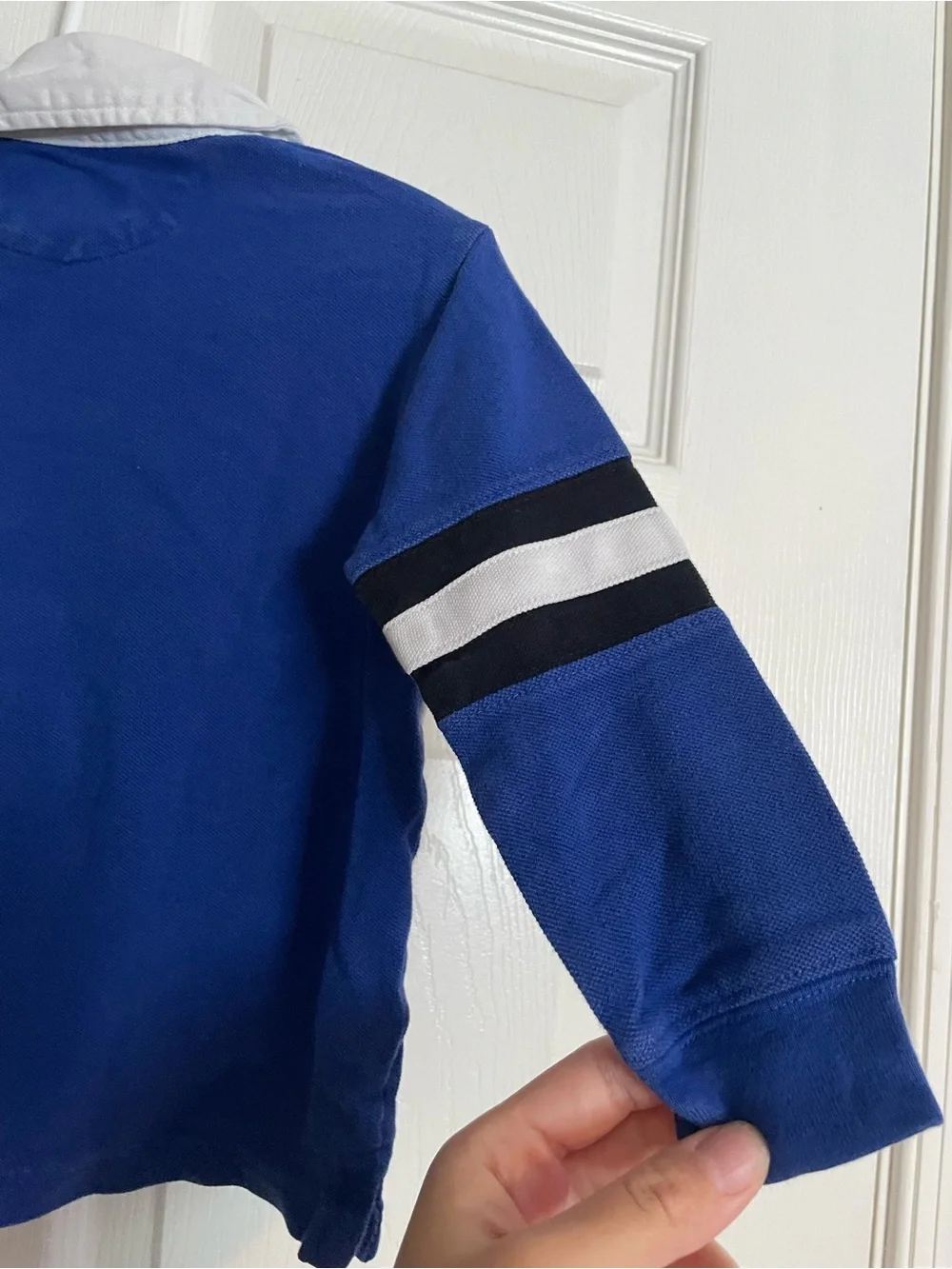 Polo by Ralph Lauren Boys 2T Royal Blue Rugby Polo with White & Black Stripes